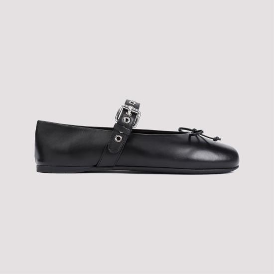 25FW 미우미우 플랫 슈즈 5F210EF005070 F0002 BLACK - MIU MIU