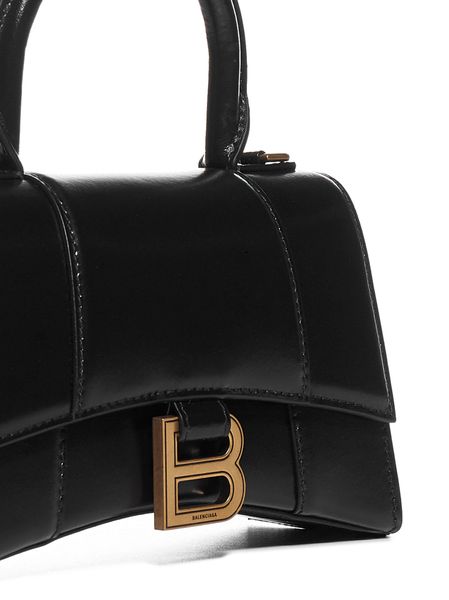 25FW 발렌시아가 아워글래스 XS 핸드백 5928331QJ4M 1000 BLACK - BALENCIAGA