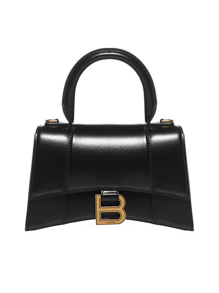 25FW 발렌시아가 아워글래스 XS 핸드백 5928331QJ4M 1000 BLACK