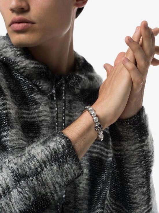 25SS 알렉산더 맥퀸 브레이슬릿 554504J160Y 0446 METALLIC - ALEXANDER MCQUEEN