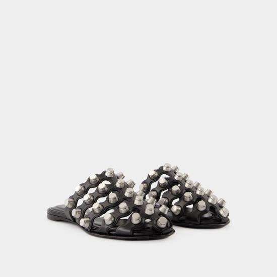 25SS 알렉산더 왕 뮬/슬리퍼 30125M014 001 BLACK - ALEXANDER WANG