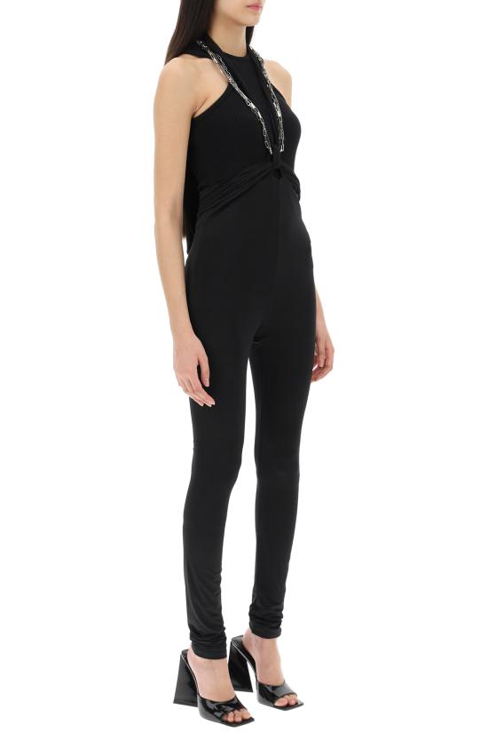  디 아티코 스트레이트 팬츠 232WCP117E069 100 BLACK - THE ATTICO