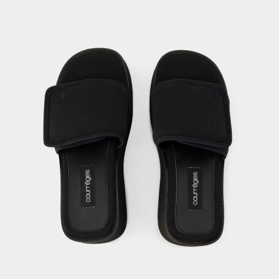  쿠레쥬 뮬/슬리퍼 124SSD007NE0005 9999 BLACK - COURREGES