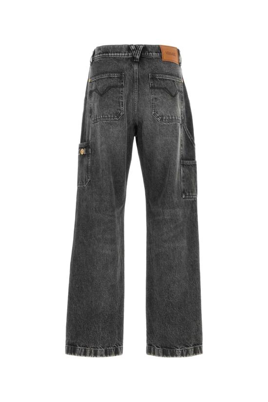 25SS 베르사체 스트레이트 팬츠 10178601A13718 1D810 BLACK - VERSACE