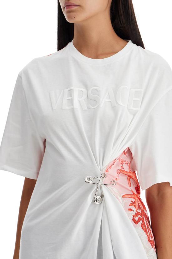 24FW 베르사체 반팔 티셔츠 10113201A11605 2W070 WHITE - VERSACE