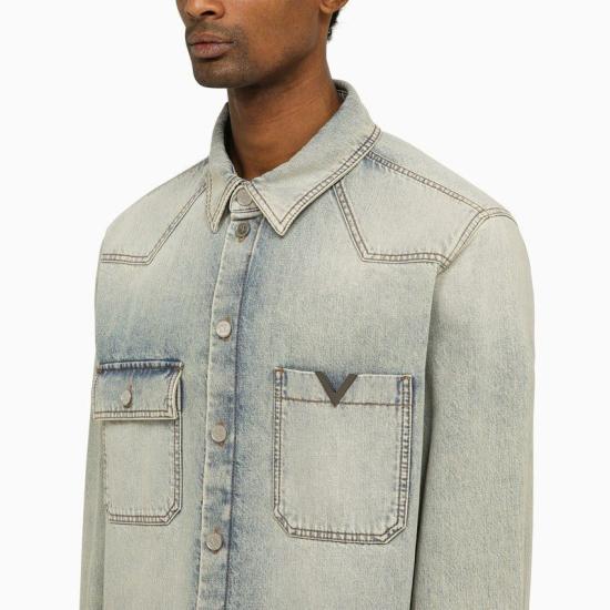  발렌티노 가라바니 블라우스 4V3DB02R9YQ 508 LIGHT BLUE - VALENTINO GARAVANI