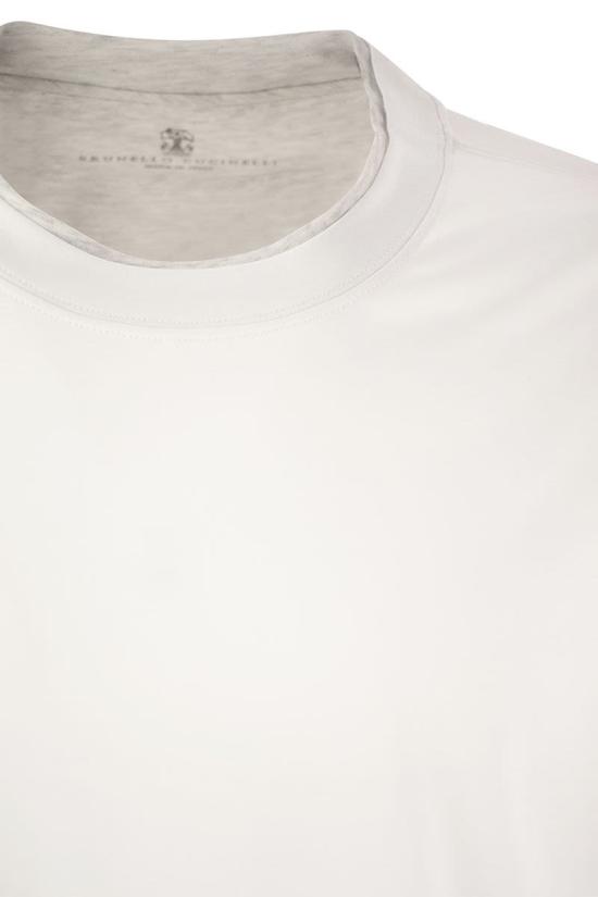  브루넬로 쿠치넬리 자수 로고 티셔츠 M0B137427 CW787 BIANCOOTTICOTP - BRUNELLO CUCINELLI