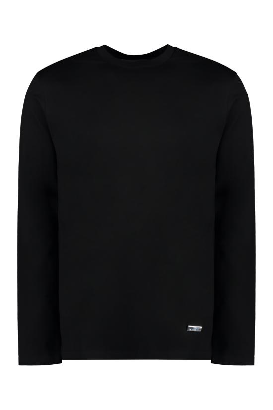  질샌더 긴팔 티셔츠 J22GC0129J20073 001 BLACK