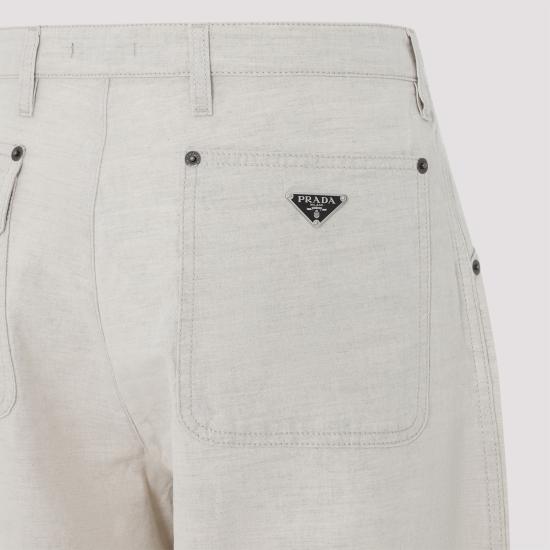 25SS 프라다 스트레이트 팬츠 GEP403SOOO14J2 F0ABR WHITE - PRADA