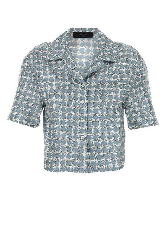 24FW 아미리 블라우스 AWSTCA1018 DUSTYBLUE PRINTED