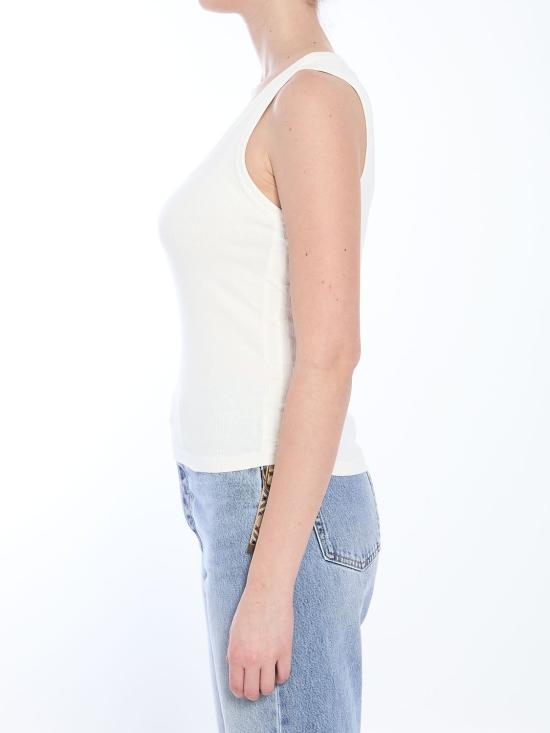 25SS 버버리 립드 저지 탱크탑  8109197 B8764 WHITE - BURBERRY