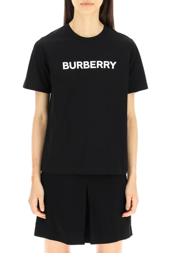 25SS 버버리 로고 코튼 티셔츠 8080324 A1189 BLACK - BURBERRY
