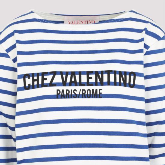 25SS 발렌티노 가라바니 긴팔 티셔츠 6B3MG24C962 CR1 STRIPPED - VALENTINO GARAVANI