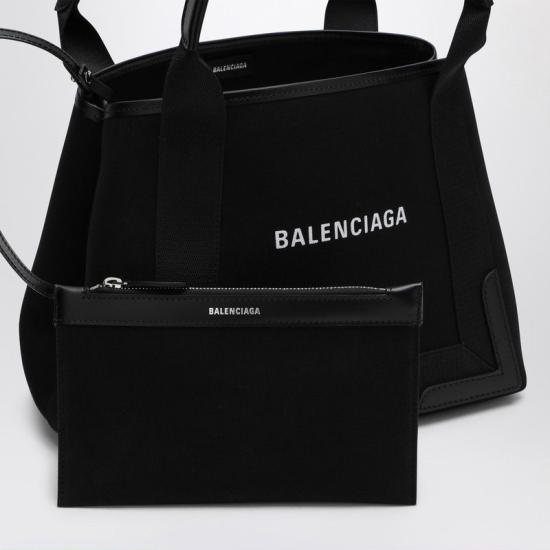 25FW 발렌시아가 NAVY 스몰 카바스백 3399332HH3N 1000 BLACK - BALENCIAGA