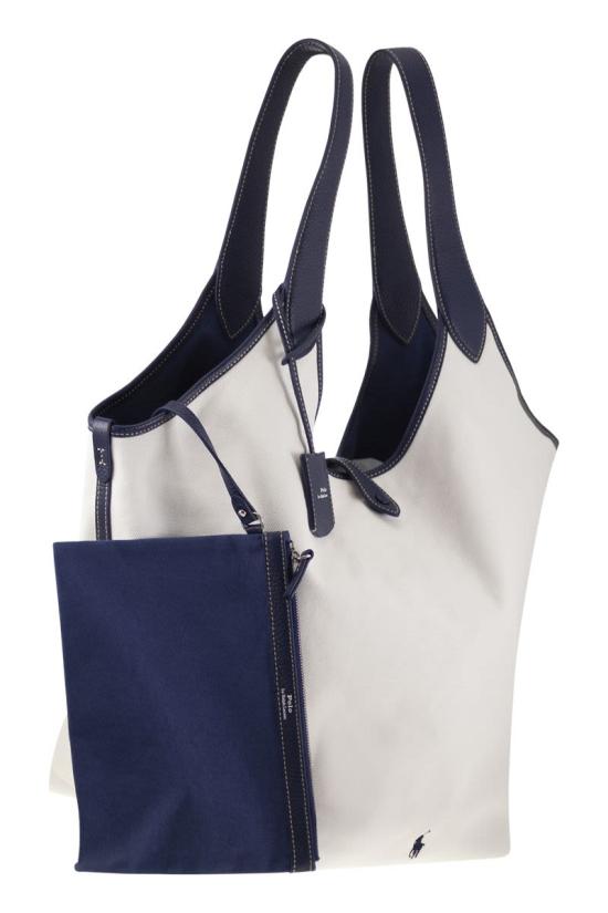 25SS 폴로 랄프로렌 토트백 428949865 006 WHITE BLUE - POLO RALPH LAUREN