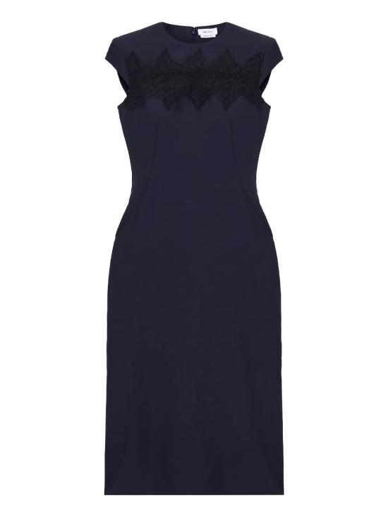 25SS 알렉산더 맥퀸 미디 원피스 830138QJAEK 4100 BLUE