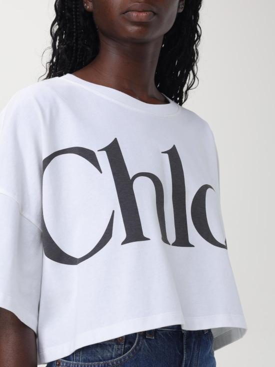 25FW 끌로에 반팔 티셔츠 CH24AJH09183 101 White - CHLOE