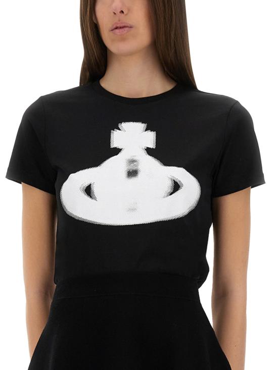 25SS 비비안웨스트우드 반팔 티셔츠 3G01003HJ001MN401 BLACK DOM - VIVIENNE WESTWOOD