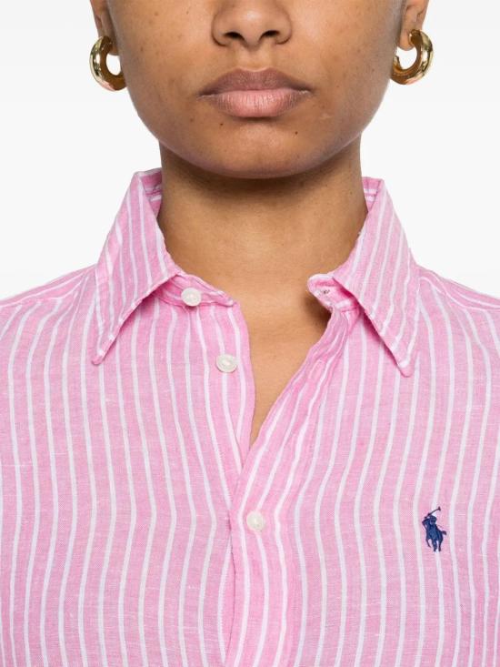 25SS 폴로 랄프로렌 블라우스 211970691001 PINK WHITE DOM - POLO RALPH LAUREN