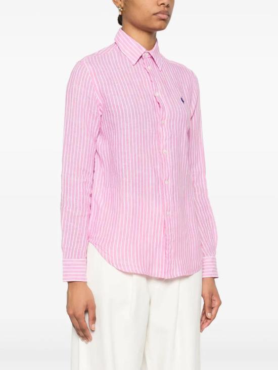 25SS 폴로 랄프로렌 블라우스 211970691001 PINK WHITE DOM - POLO RALPH LAUREN