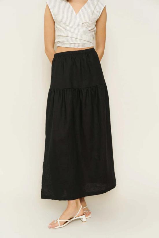  윔지 앤 로우 미디 스커트 Whimsy + Row 밀리 컨버터블 스커트 블랙 - WHIMSY & ROW