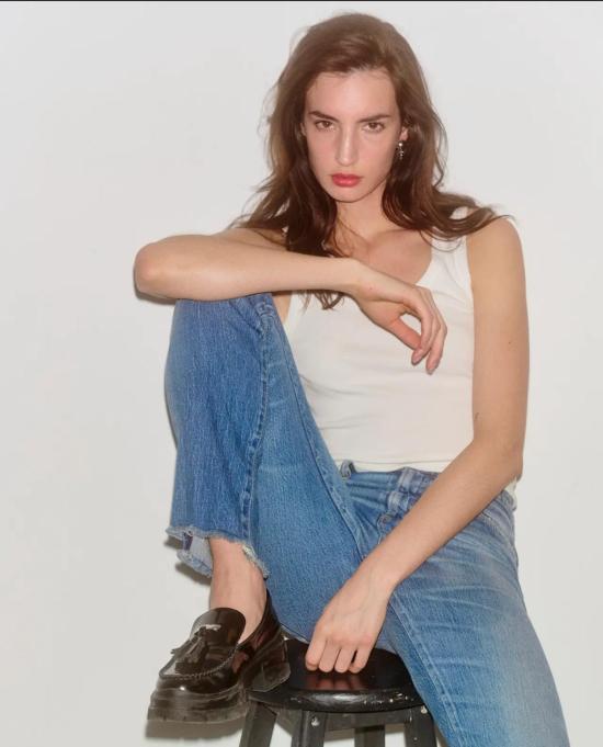  마우지 데님 팬츠 무시 해멀스 슬림 스트레이트 데님 진 - MOUSSY