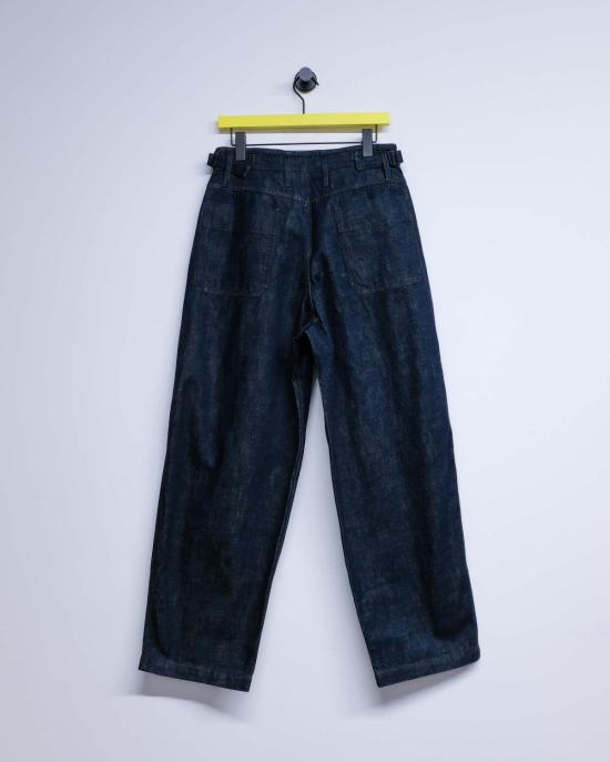  르메르 데님 팬츠 헤비 인디고 데님 플리츠 워크웨어 팬츠 - LEMAIRE