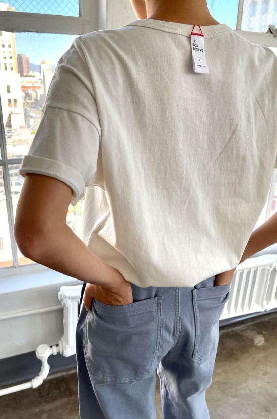  르 본 숍 반팔 티셔츠 Le Bon Shoppe Her Tee 클래식 화이트 - Le Bon Shoppe