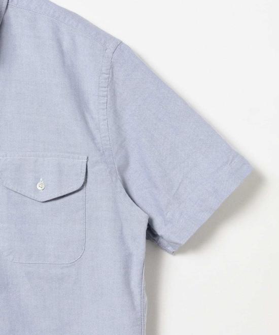  빔스 반팔 셔츠 플러스 B.D. 반팔 옥스포드  색소폰 - BEAMS