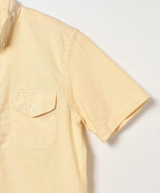  빔스 반팔 셔츠 플러스 B.D. 반팔 옥스포드  옐로우 - BEAMS