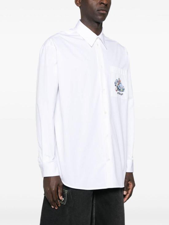  오프화이트 긴팔 셔츠 OMGE004S25FAB0040187 Multicolour - OFF WHITE