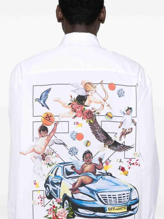  오프화이트 긴팔 셔츠 OMGE004S25FAB0040187 Multicolour - OFF WHITE