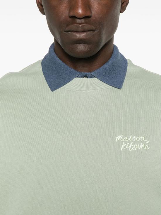  메종키츠네 긴팔 티셔츠 MM00315KM0321 0078 VERT DE GRIS DOM - MAISON KITSUNE