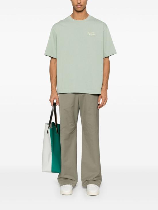  메종키츠네 반팔 티셔츠 OM00123KJ01190078 VERT DE GRIS DOM - MAISON KITSUNE
