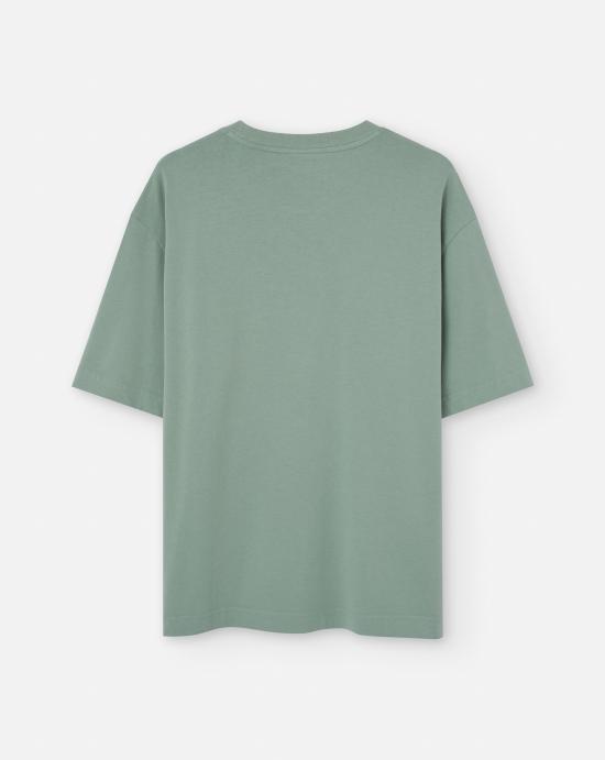  메종키츠네 반팔 티셔츠 OM00123KJ01190078 VERT DE GRIS DOM - MAISON KITSUNE