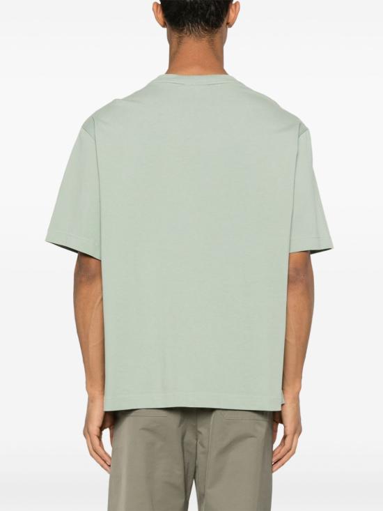  메종키츠네 반팔 티셔츠 OM00123KJ01190078 VERT DE GRIS DOM - MAISON KITSUNE