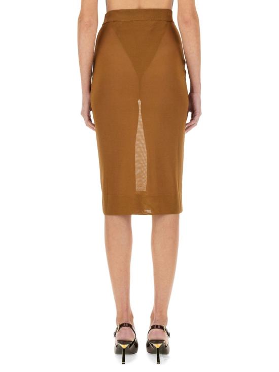 25SS 생로랑 미디 스커트 811119 Y75YK2520 BEIGE - SAINT LAURENT