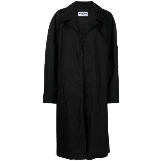 25SS 발렌시아가 코트 698285 TKP060100 BLACK