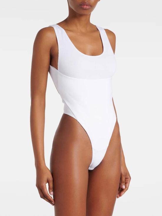 24FW 알라이아 바디수트 티셔츠 AA9B00575J045000 White - ALAIA