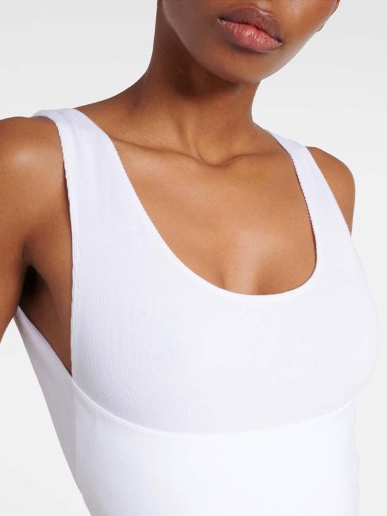 24FW 알라이아 바디수트 티셔츠 AA9B00575J045000 White - ALAIA