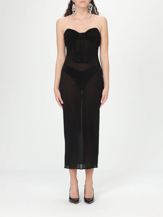 25FW 마그다뷰트림 롱 원피스 243425 Black