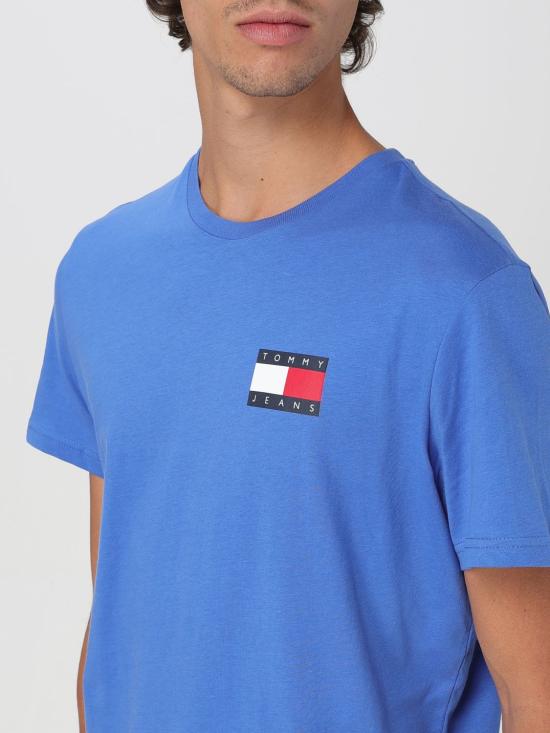 25SS 토미진 반팔 티셔츠 DM0DM20740 C6E Blue - TOMMY JEANS