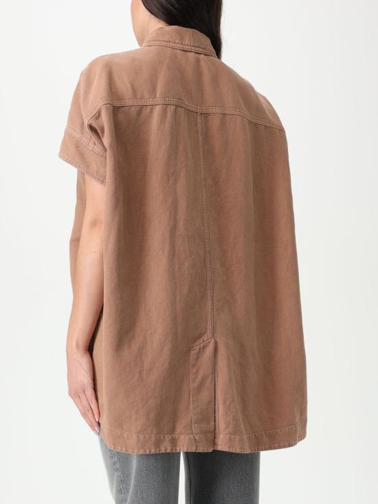 25SS 브루넬로 쿠치넬리 탑 ML996FX726 C2867 Brown - BRUNELLO CUCINELLI