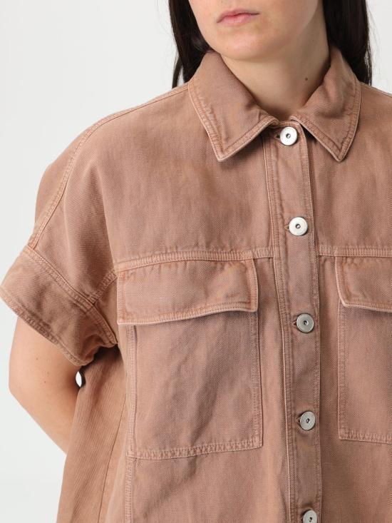 25SS 브루넬로 쿠치넬리 탑 ML996FX726 C2867 Brown - BRUNELLO CUCINELLI