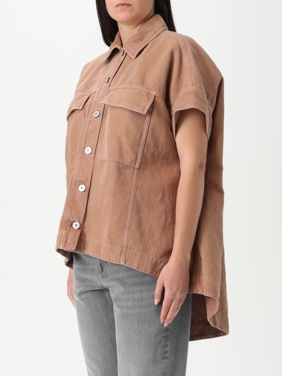 25SS 브루넬로 쿠치넬리 탑 ML996FX726 C2867 Brown - BRUNELLO CUCINELLI