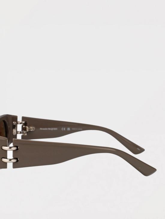 25FW 알렉산더 맥퀸 선글라스 AM0471S 004 Brown - ALEXANDER MCQUEEN