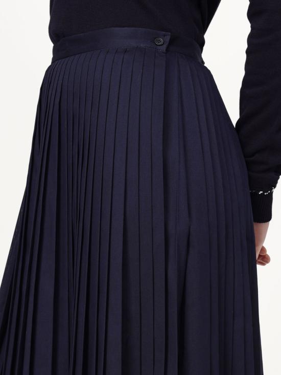 25SS 파비아나 필리피 스커트 GND275F844L376 5146 Navy - FABIANA FILIPPI