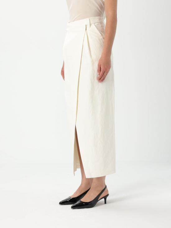 25FW 브루넬로 쿠치넬리 스커트 MH540G3814 C600 White - BRUNELLO CUCINELLI