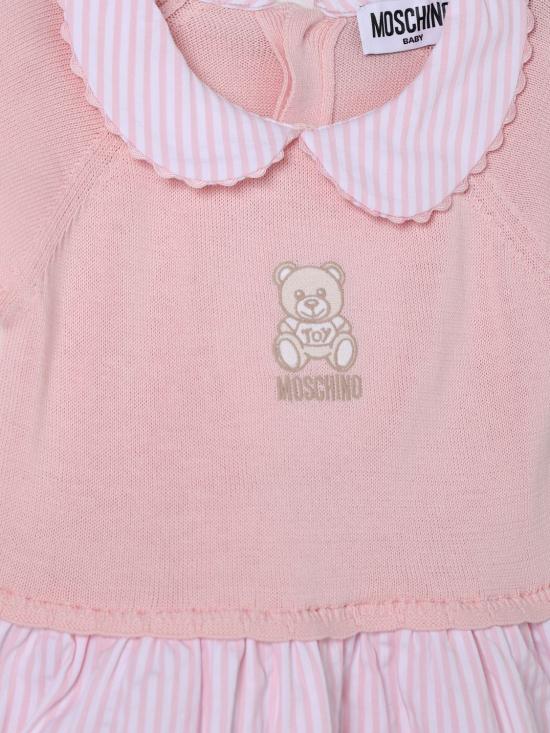 25SS [키즈] 모스키노 원피스 MDV0CBLYE01 84324 Pink - MOSCHINO