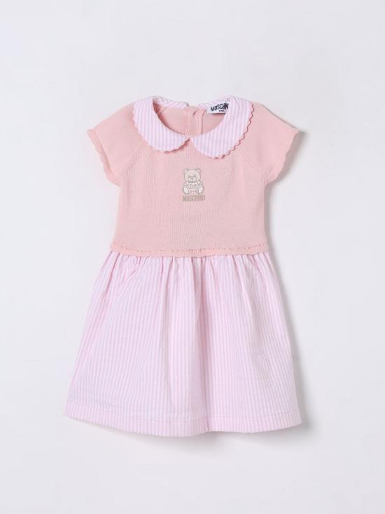 25SS [키즈] 모스키노 원피스 MDV0CBLYE01 84324 Pink